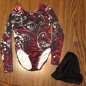 Gymnastics competition leotard w/ briefs